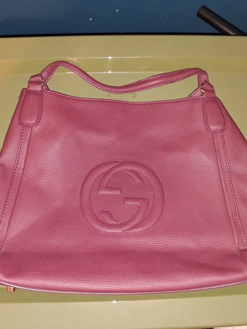 Gucci Pink Pebbled Leather Shoulder Bag